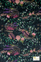 Botanical Florals, Printed Swim Knit Fabric. - Boho Fabrics