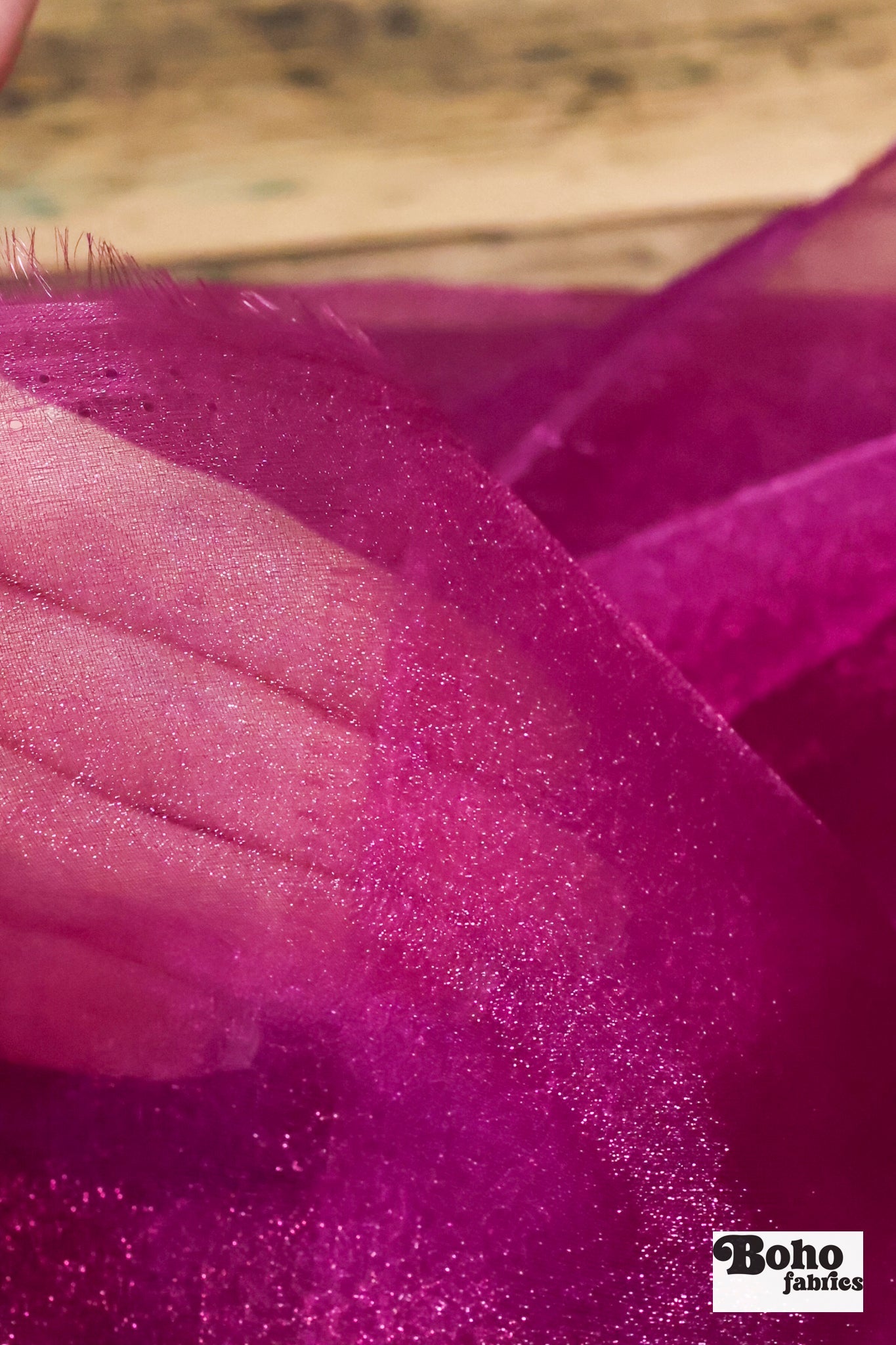 Boysenberry, Organza Shimmer, Woven Fabric - Boho Fabrics - Organza, Woven Fabric