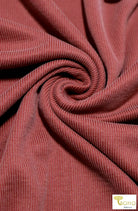 Brick Red, Cupro Rib Knit. CUP.R-112-RED - Boho Fabrics