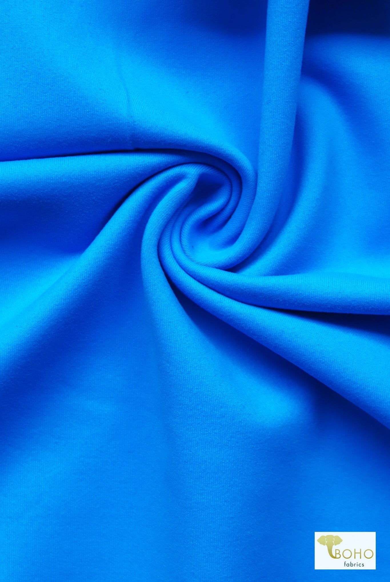 Bright Blue, Athletic Knit - Boho Fabrics