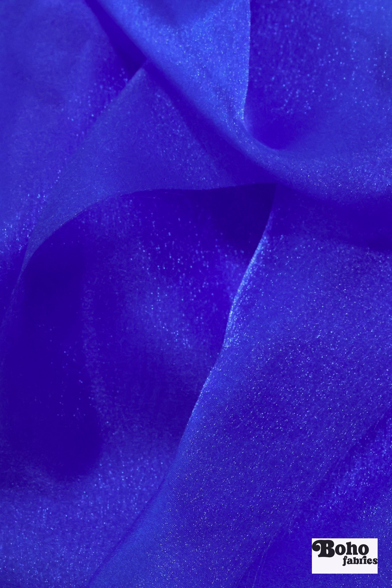 Bright Blue, Organza Shimmer, Woven Fabric - Boho Fabrics - Organza, Woven Fabric