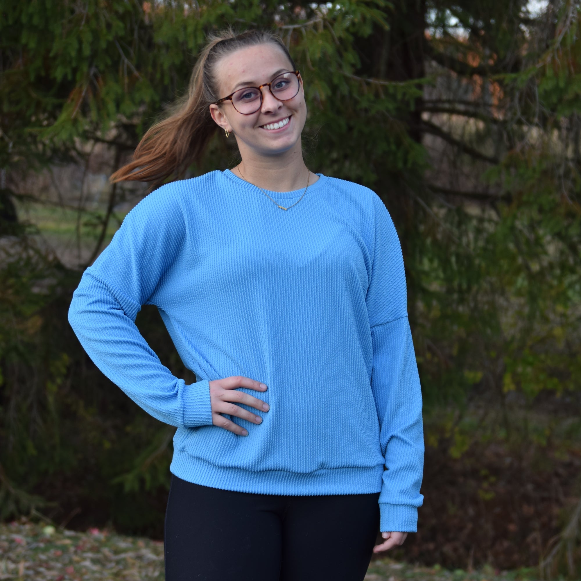 Bright Blue, Urban Rib Knit Fabric - Boho Fabrics - Rib Solid, Knit Fabric