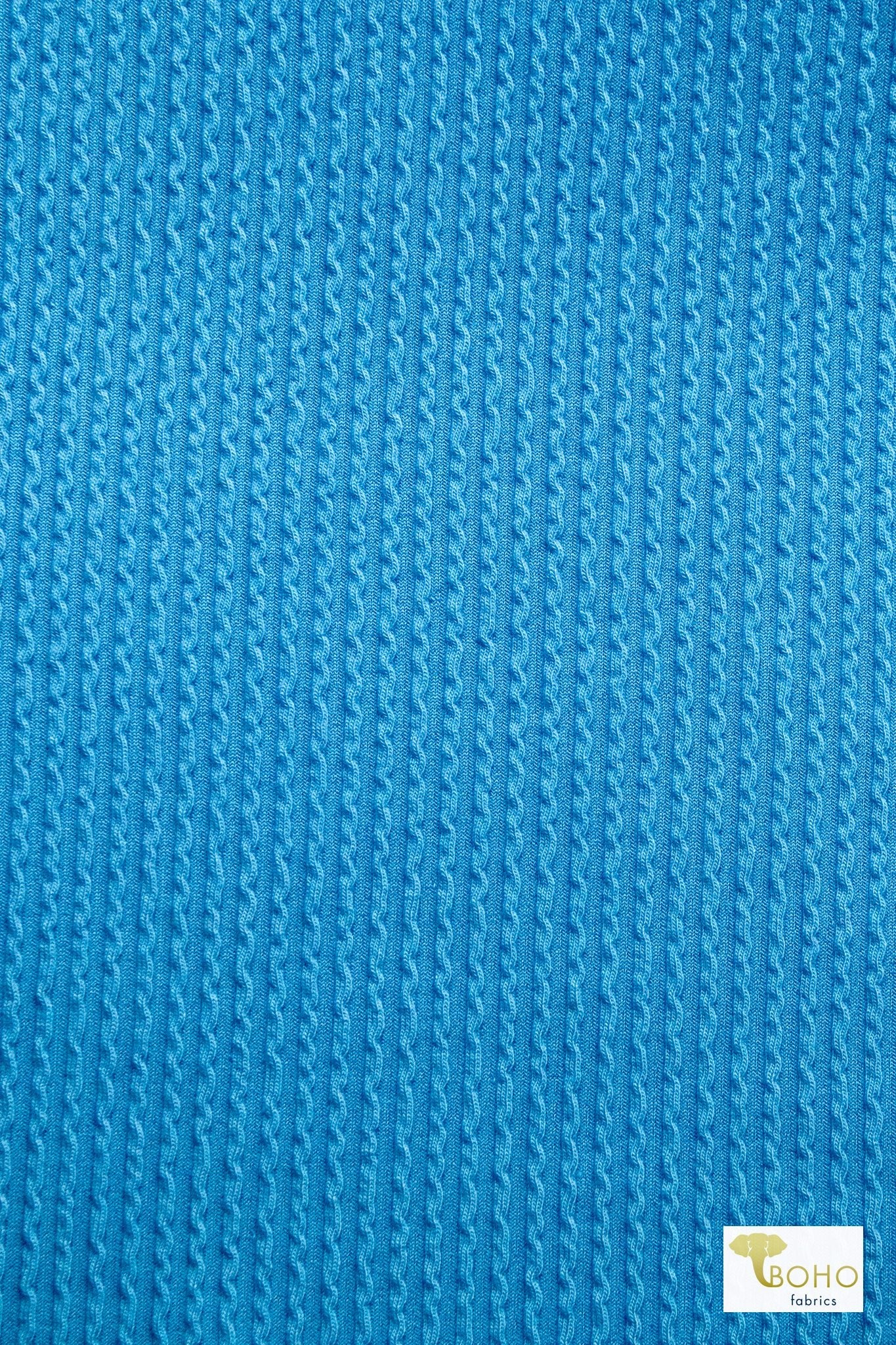 Bright Blue, Urban Rib Knit Fabric - Boho Fabrics - Rib Solid, Knit Fabric