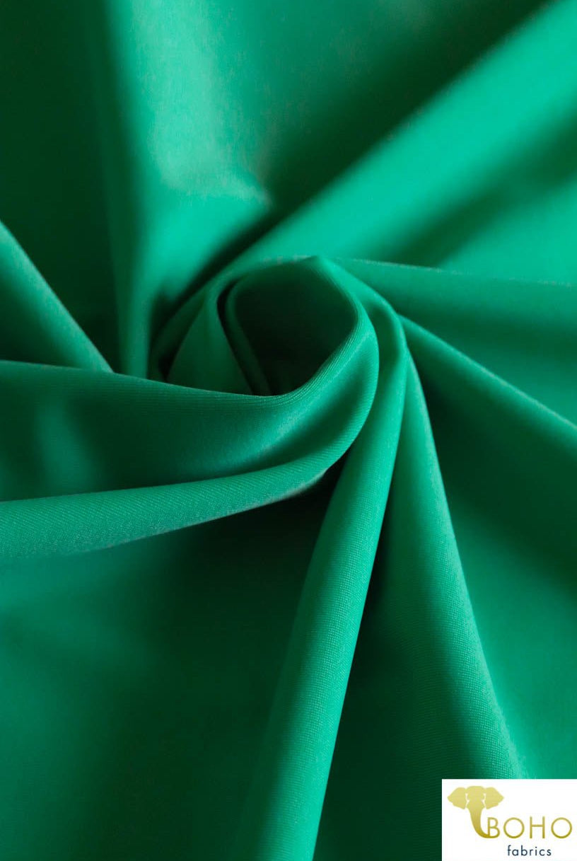 Bright Green, Solid Swim Knit Fabric. - Boho Fabrics