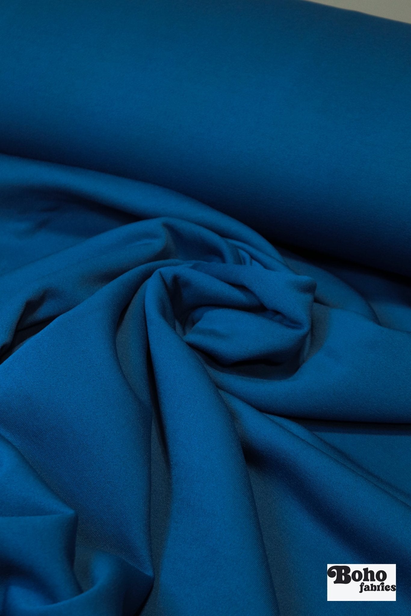 Bright Harbor Blue, Power Stretch Pro Fleece - Backed Performance Fabric 2nds - Boho Fabrics - Performance Fabrics