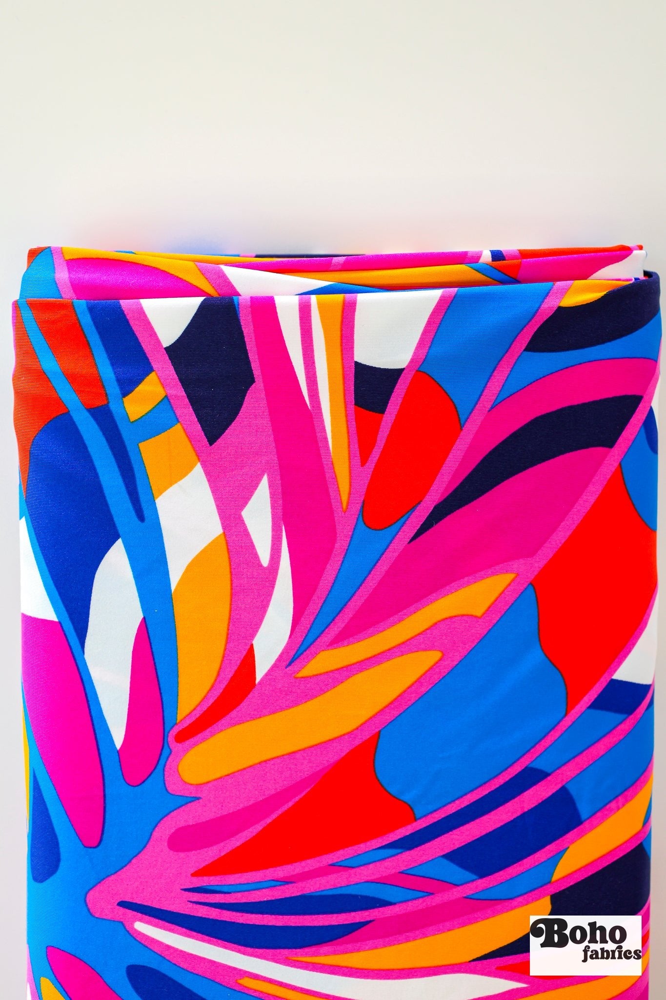 Bright Retro Sunburst, Athletic Printed Knit Fabric - Boho Fabrics - Athletic Knit Fabric