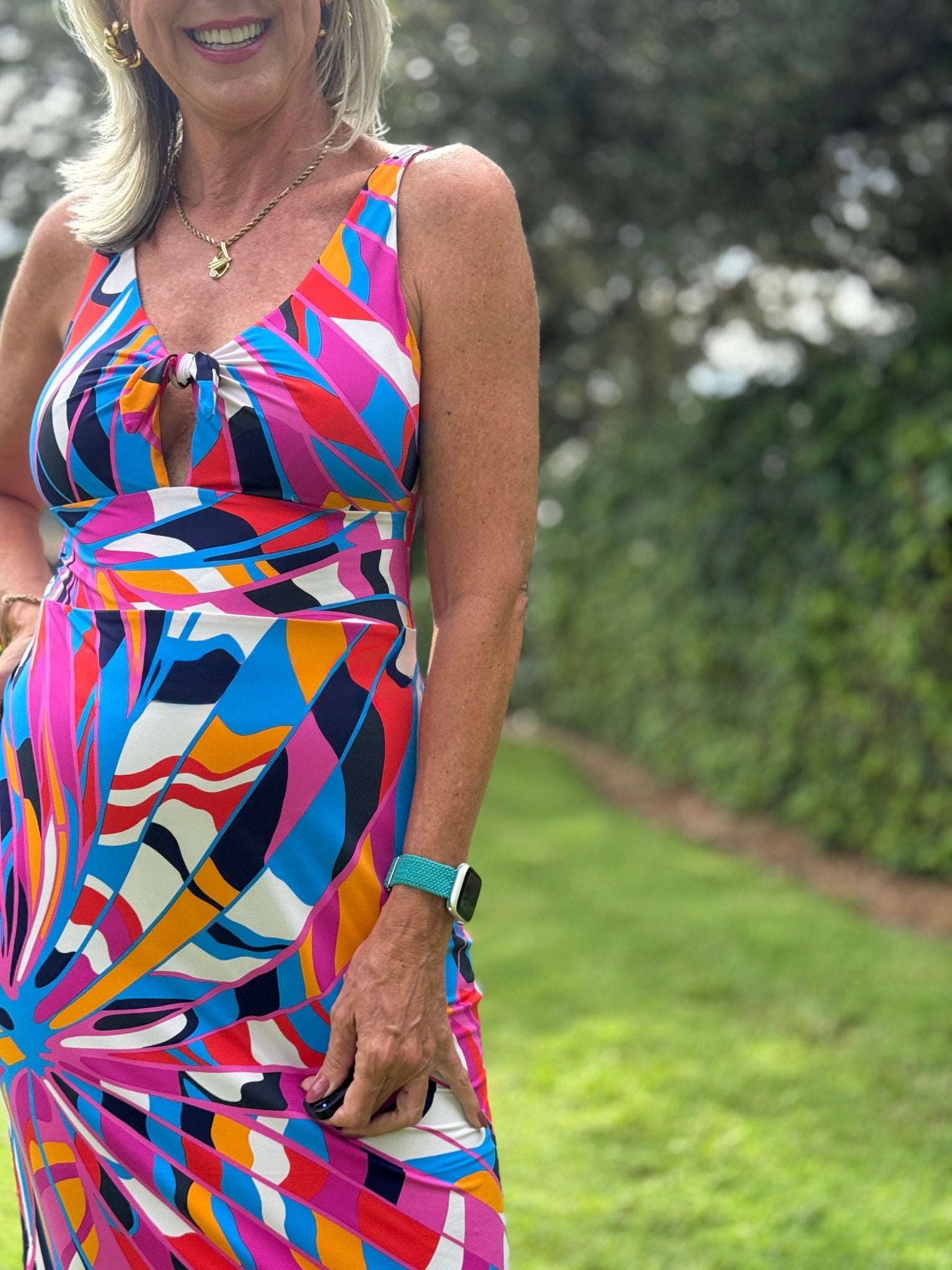 Bright Retro Sunburst, Athletic Printed Knit Fabric - Boho Fabrics - Athletic Knit Fabric