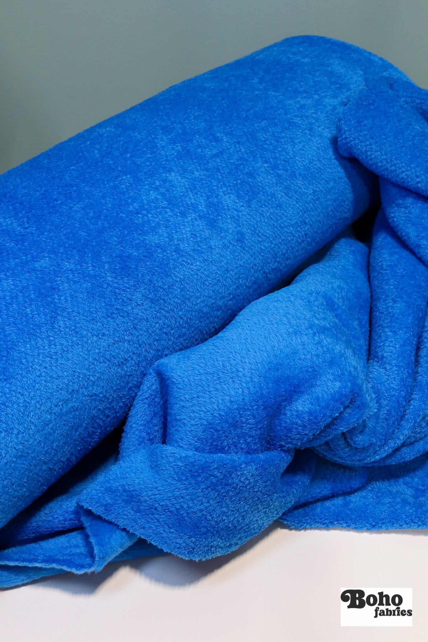 Bright Sky Blue, High Loft Fleece Fabric by Polartec 2nds - Boho Fabrics - Performance Fabrics