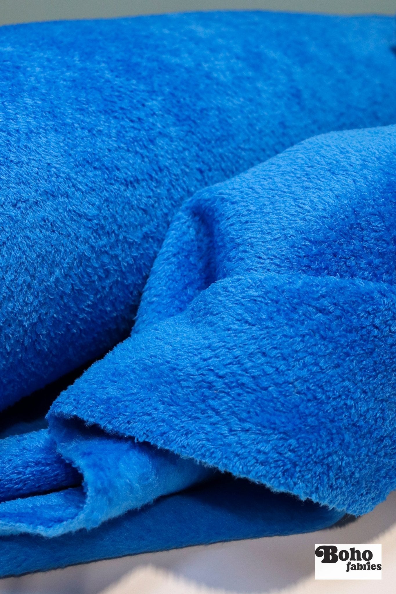 Bright Sky Blue, High Loft Fleece Fabric by Polartec 2nds - Boho Fabrics - Performance Fabrics