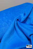 Bright Sky Blue, High Loft Fleece Fabric by Polartec 2nds - Boho Fabrics - Performance Fabrics