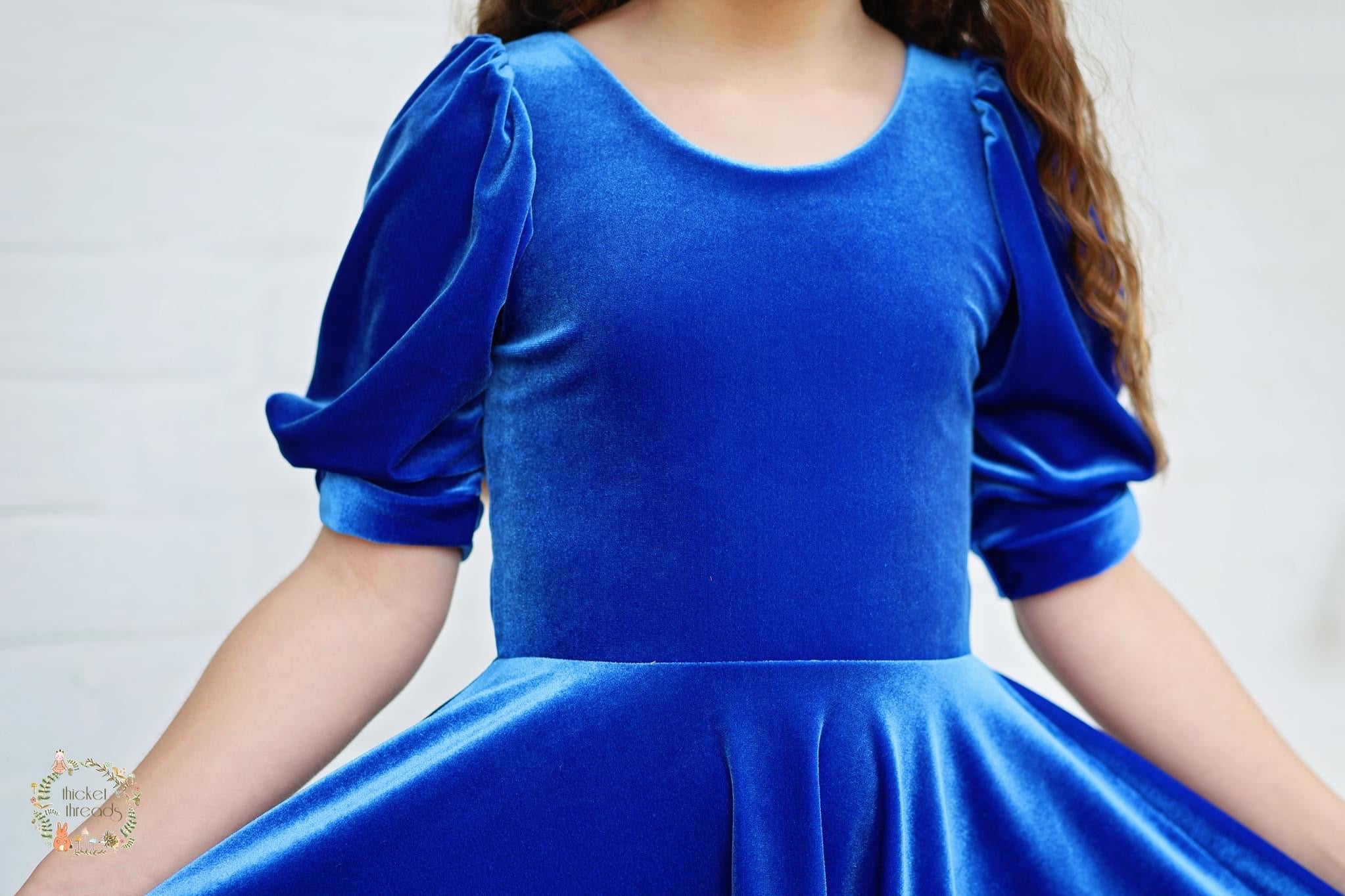 Brilliant Blue, Stretch Velvet - Boho Fabrics