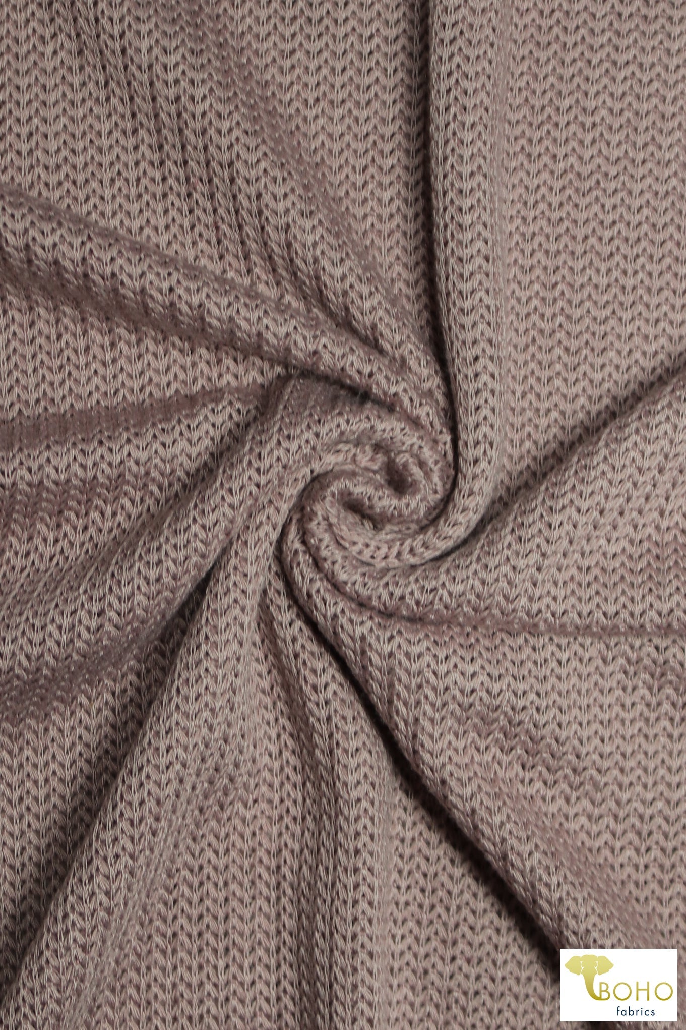 Brioche Stitches in Taupe, Sweater Knit. SWTR-215-BRN - Boho Fabrics