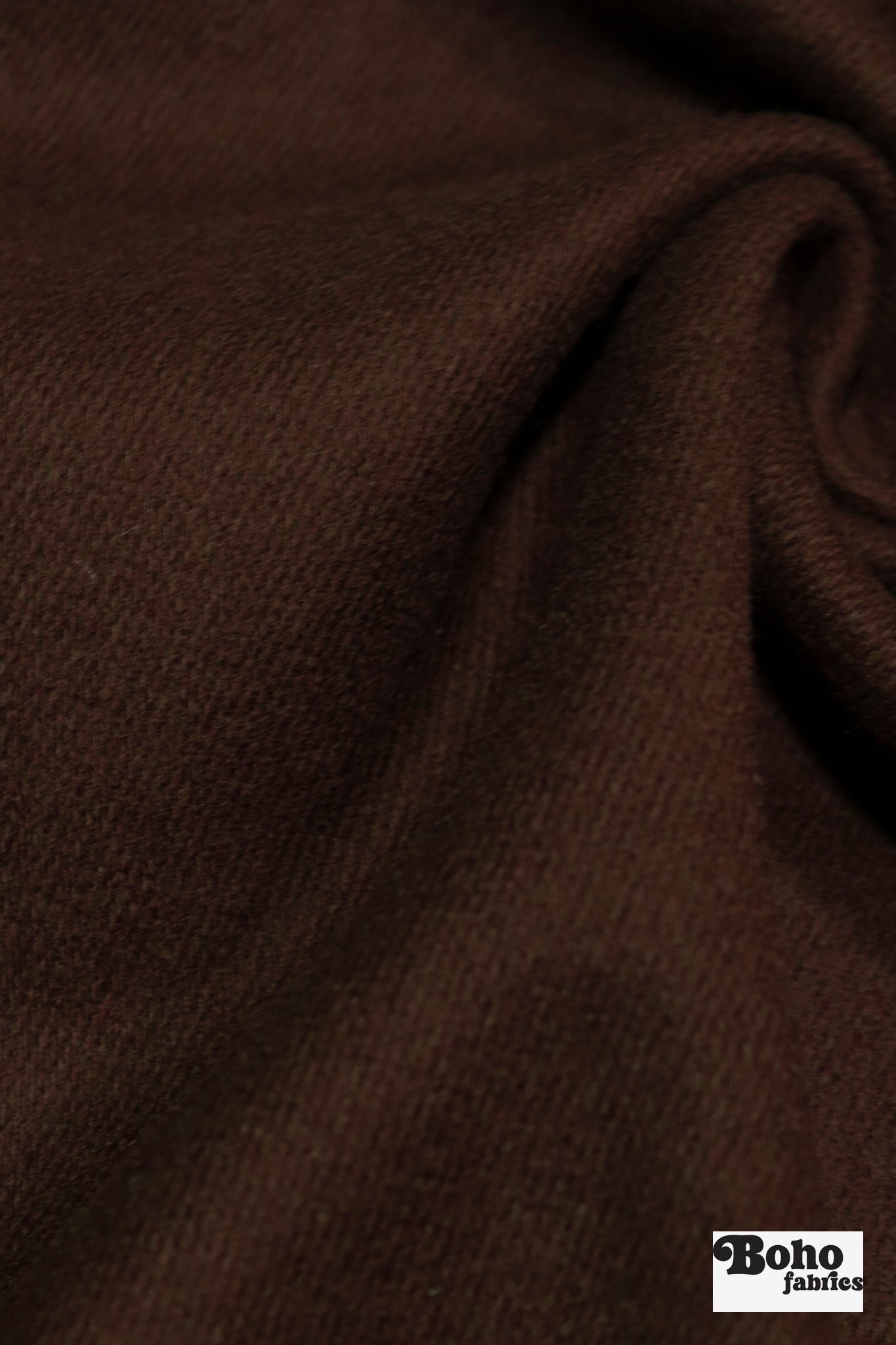 Brown Bear, Twill Italian Wool Coating Fabric - Boho Fabrics - Wool Coating, Woven