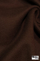 Brown Bear, Twill Italian Wool Coating Fabric - Boho Fabrics - Wool Coating, Woven