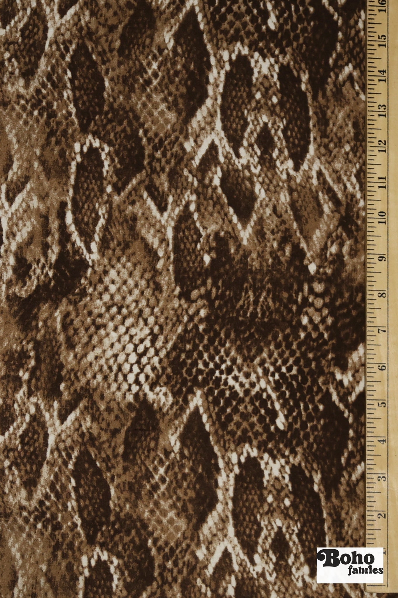 Brown Snake Print, Jersey Knit Fabric - Boho Fabrics - Rayon Jersey Solid, Knit Fabric