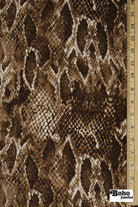 Brown Snake Print, Jersey Knit Fabric - Boho Fabrics - Rayon Jersey Solid, Knit Fabric