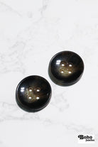 Brown Tortoiseshell Round Plastic Four Hole Buttons. Available in 15mm (24L), 18mm (28L), 20mm (32L), and 25mm (40L) - Boho Fabrics - Buttons & Snaps
