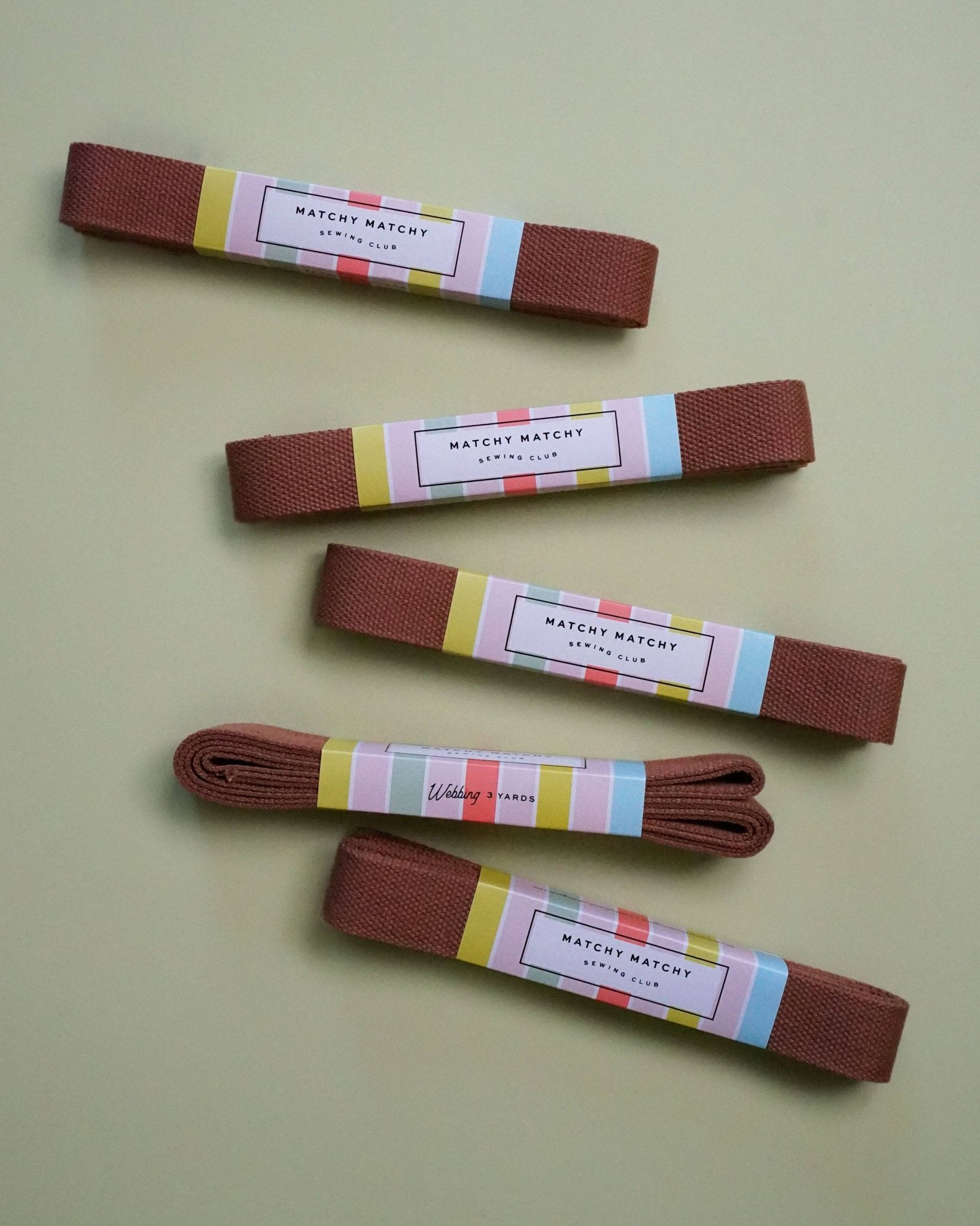 Brown Webbing - Boho Fabrics - Bag Making Supplies