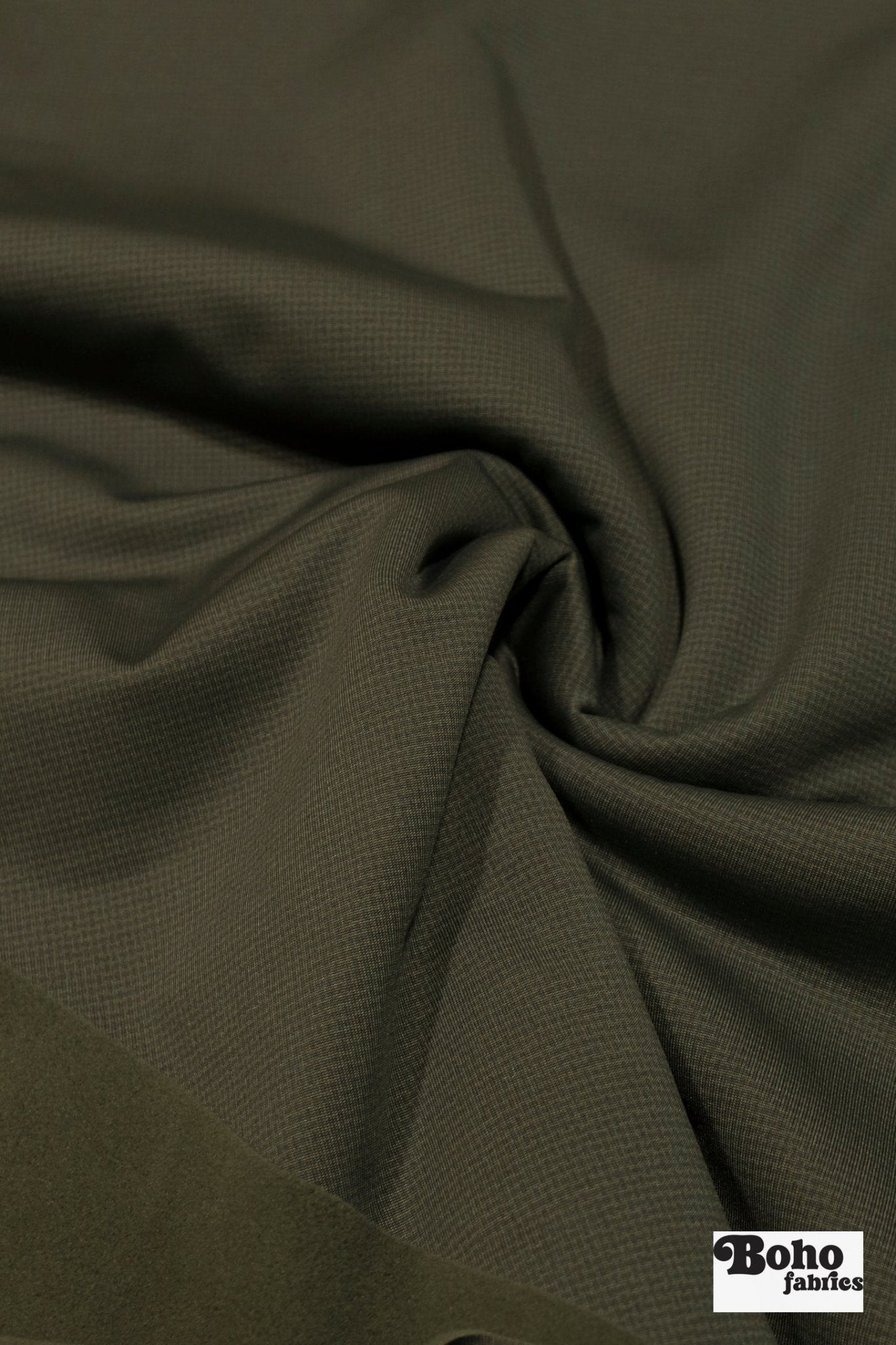 Brown/Olive Pixel Hardface Performance Jersey/Velour by Polartec. 2nds - Boho Fabrics - Performance Fabrics