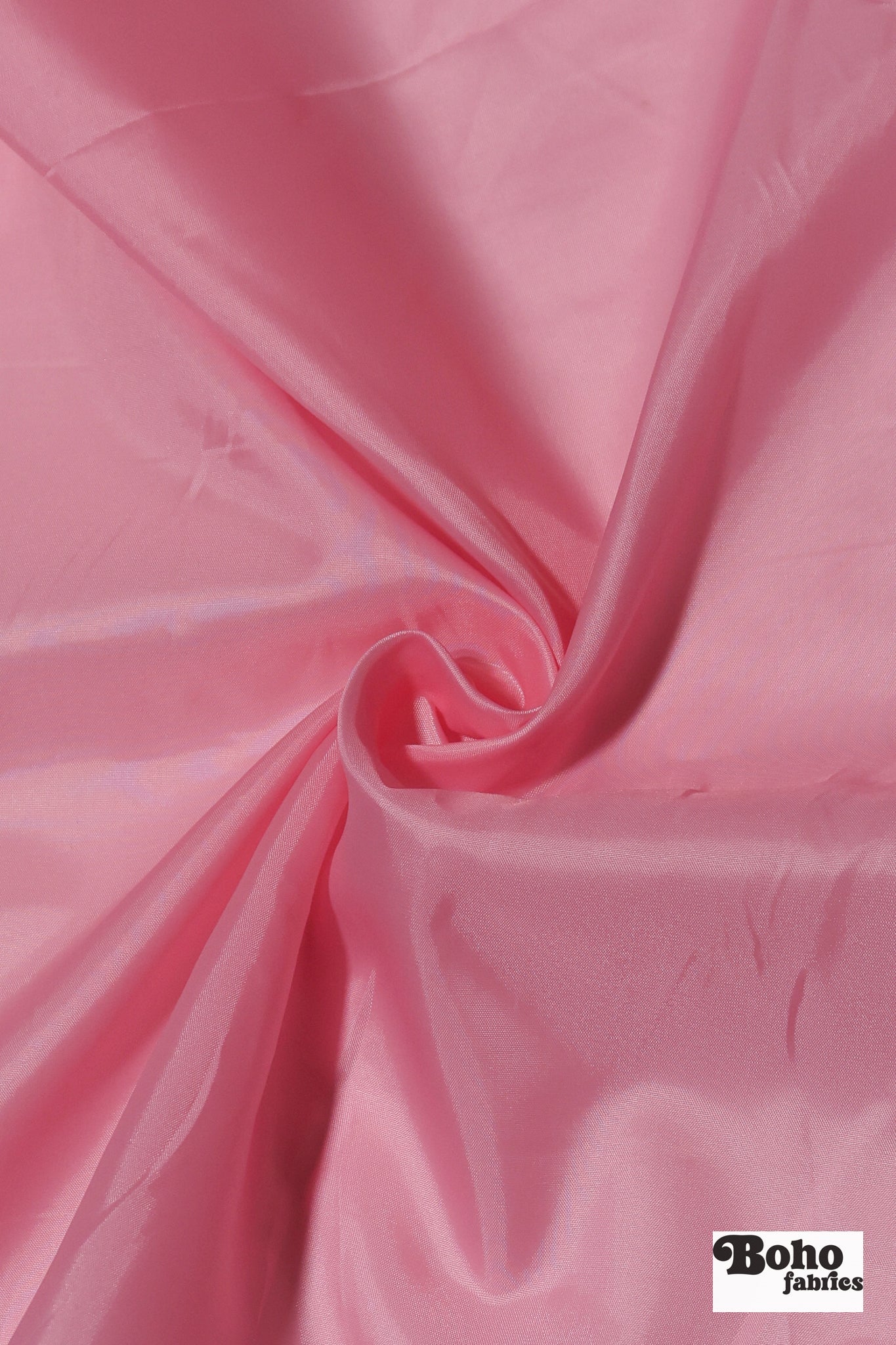 Bubblegum Pink Satin Lining Woven Fabric - Boho Fabrics - Lining