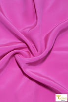 Bubblegum Pink. Silk Crepe de Chine Woven Fabric. SILK-104 - Boho Fabrics