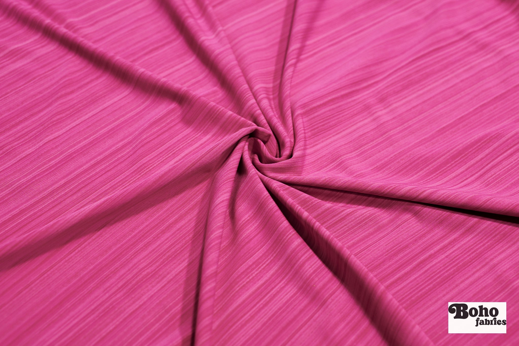 Bubblegum Pink, Striated Athletic Knit Fabric - Boho Fabrics - Athletic Knit Fabric