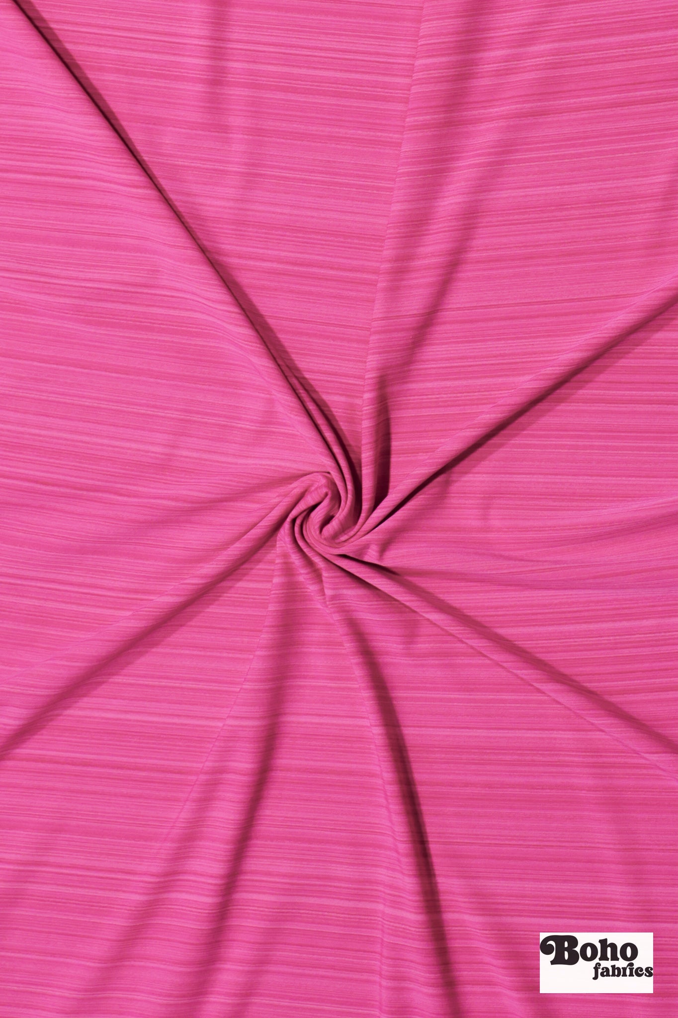 Bubblegum Pink, Striated Athletic Knit Fabric - Boho Fabrics - Athletic Knit Fabric