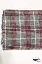 Burgundy Basketweave, Stretch Woven Fabric. Shop Exclusive! - Boho Fabrics - Stretch Woven