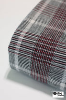 Burgundy Basketweave, Stretch Woven Fabric. Shop Exclusive! - Boho Fabrics - Stretch Woven