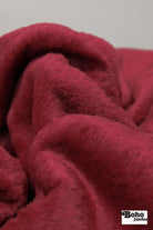Burgundy, Classic Double - Velour High Loft Fleece Fabric by Polartec featuring Recycled Polyester - Boho Fabrics - Performance Fabrics