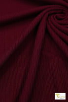 Burgundy, Yummy 4x2 Rib Knit - Boho Fabrics