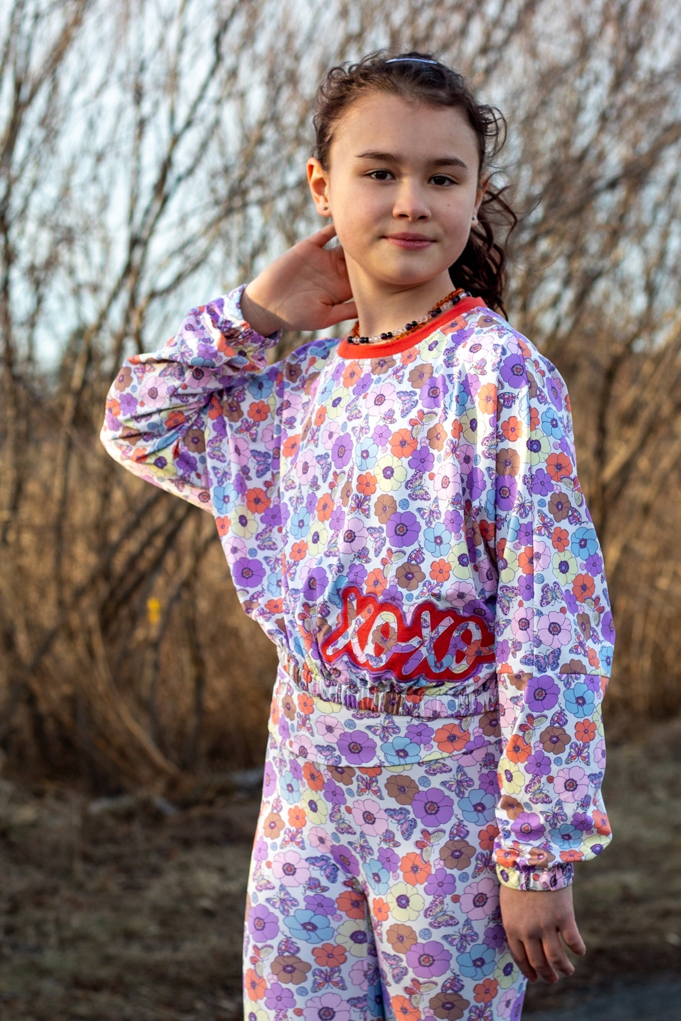 Butterfly Poppies, Printed Athletic Knit Fabric - Boho Fabrics - Athletic Knit Fabric