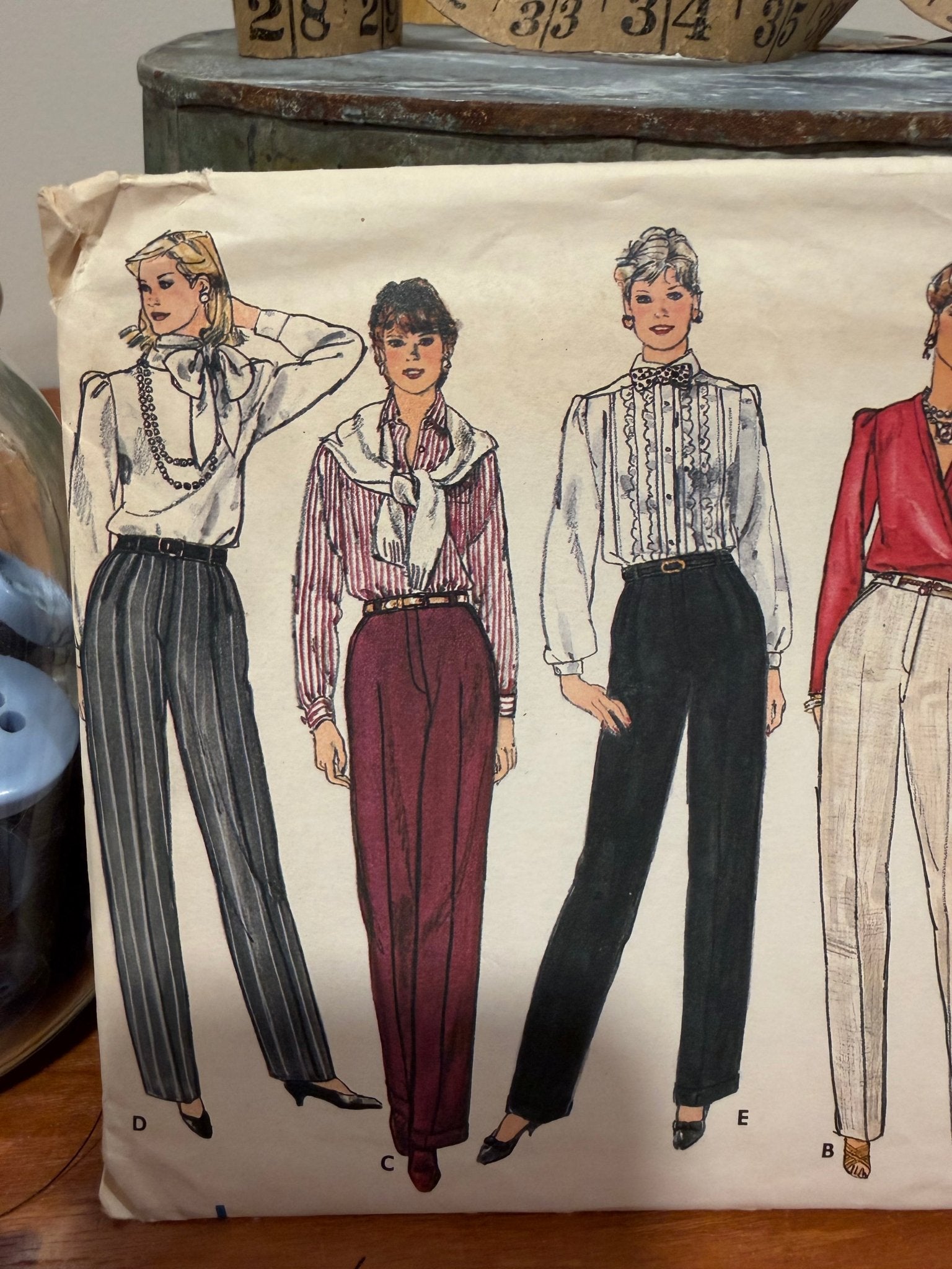 Butterick Sewing Pattern #4704 — Misses' Pants, Size 6-8-10, Vintage 1980s - Boho Fabrics - Sewing Patterns