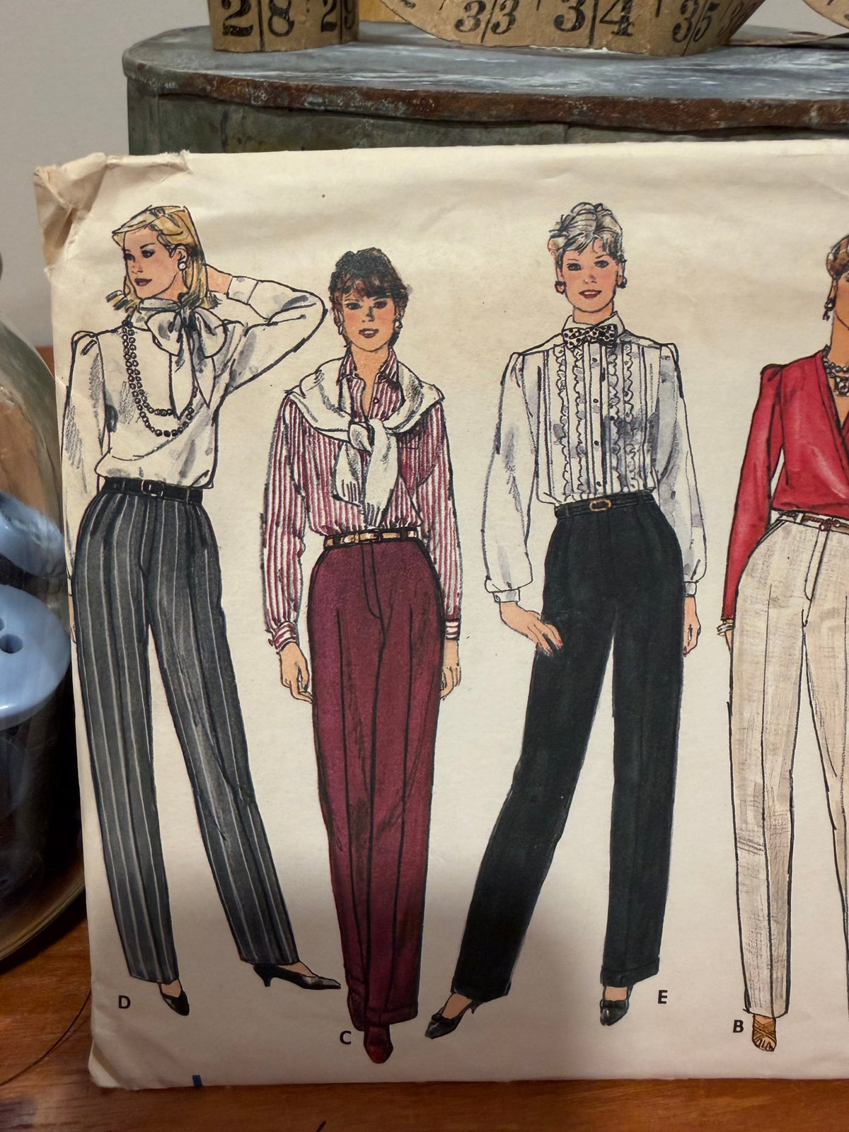 Butterick Sewing Pattern #4704 — Misses' Pants, Size 6-8-10, Vintage 1980s - Boho Fabrics - Sewing Patterns