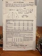 Butterick Sewing Pattern #7945 — Button-Front Dress with Full Pleated Skirt, Size 18, Bust 38, Vintage 1956 - Boho Fabrics - Sewing Patterns