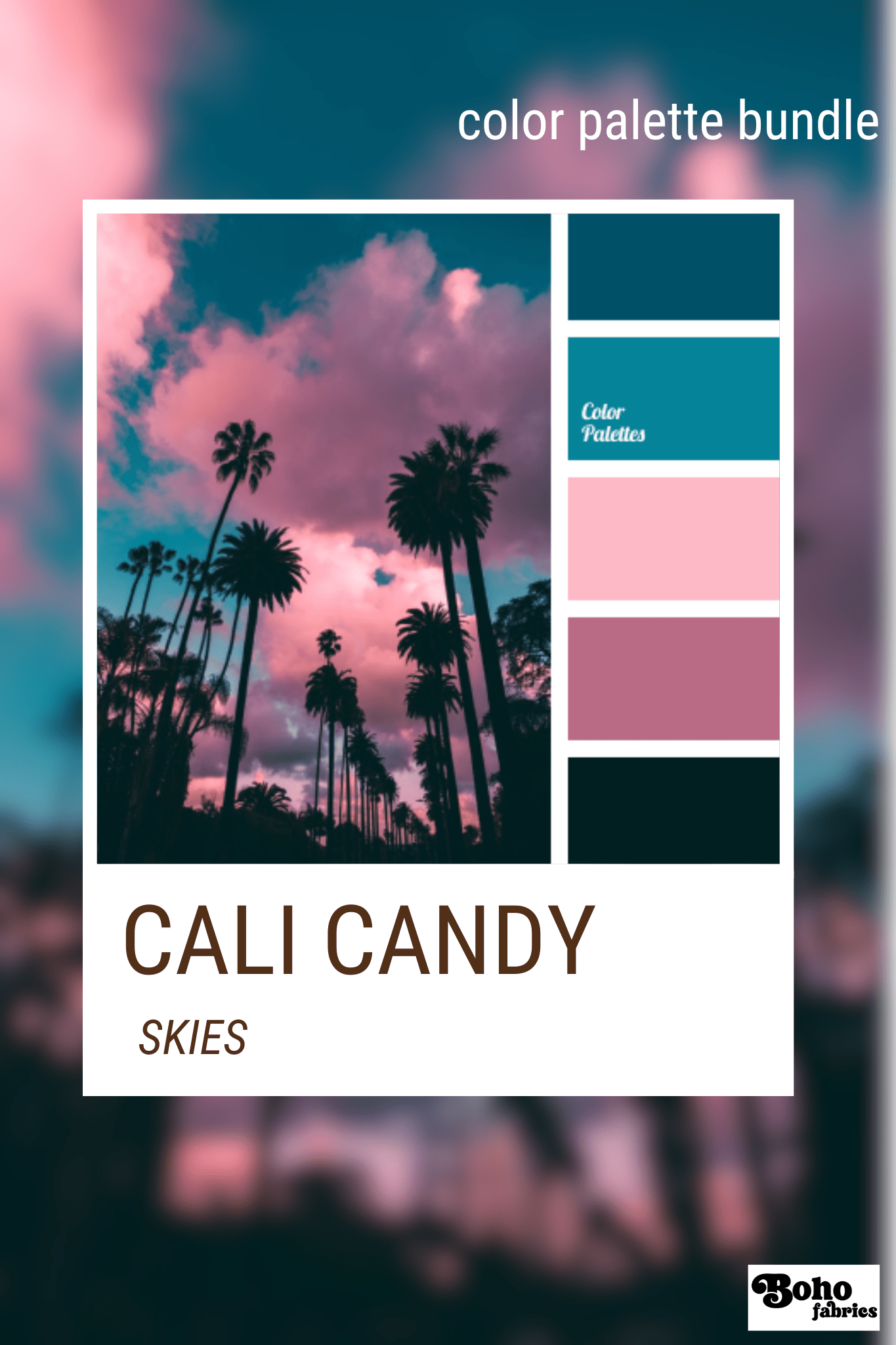 Cali Candy Skies, Mystery Color Palette Bundle - Boho Fabrics - Fabric Bundles