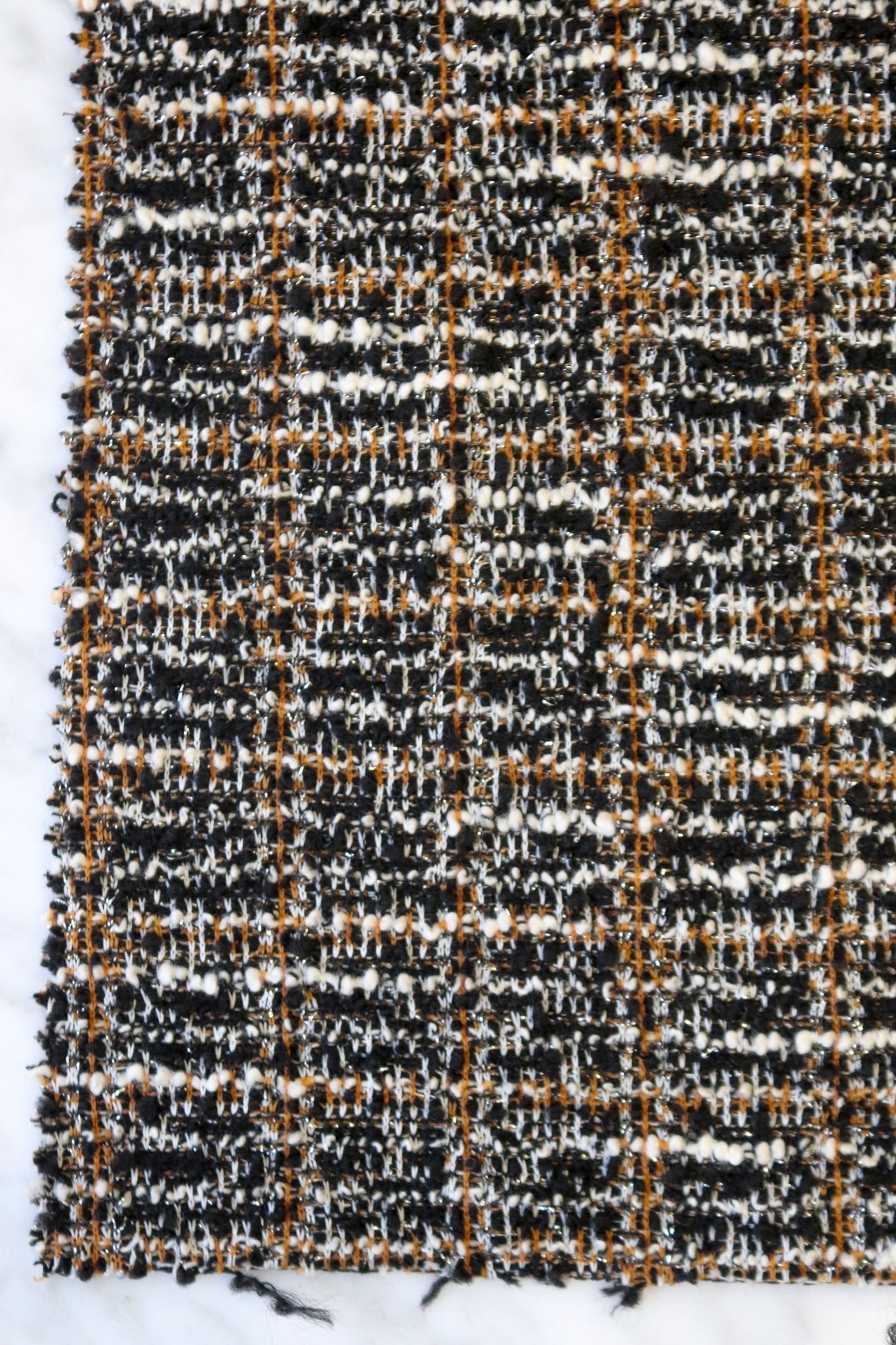 Camel Grid Boucle, Jacquard Knit Fabric (PRE - ORDER) - Boho Fabrics - Jacquard Knit Fabric
