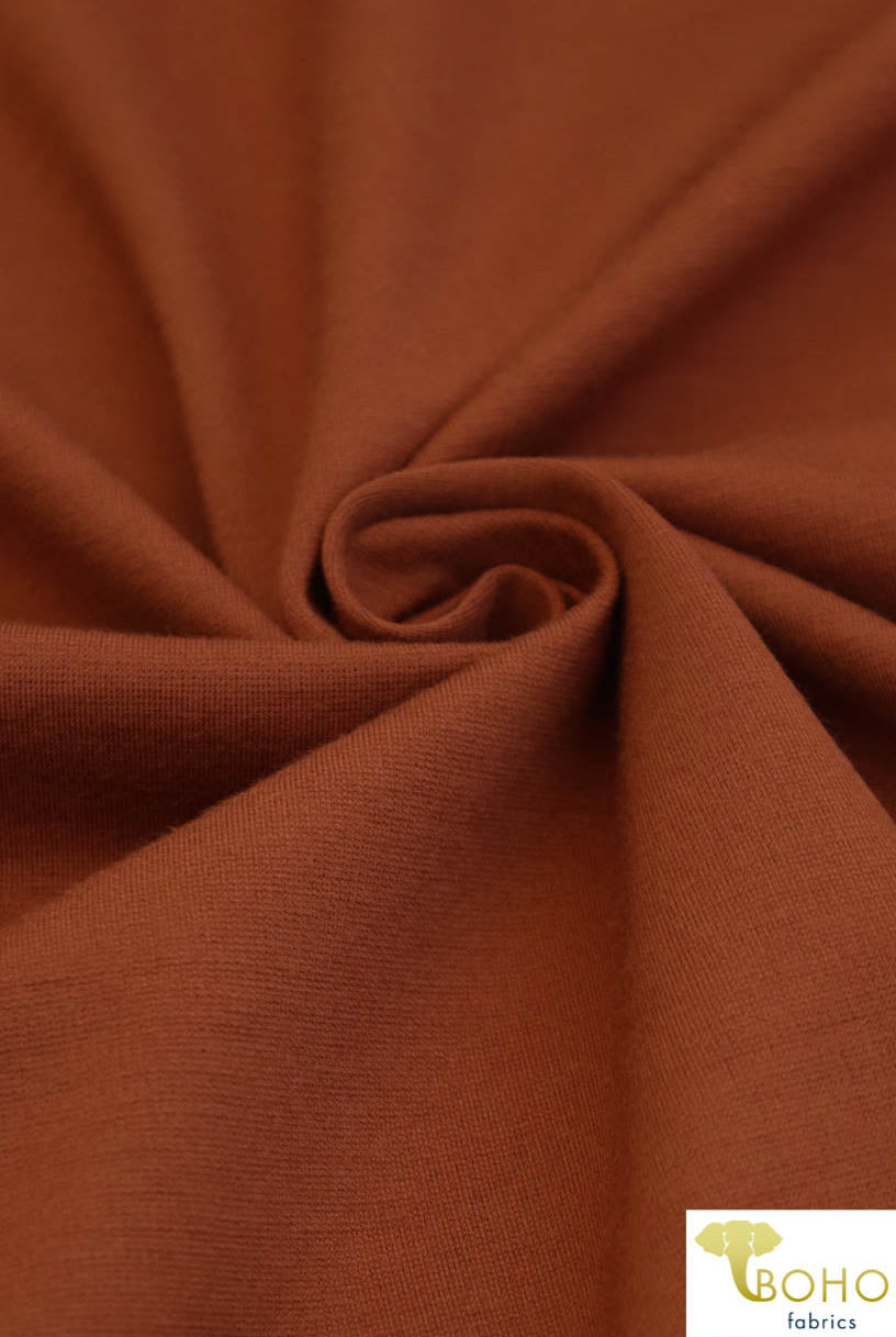 Camel, Ponte Solid Knit Fabric, 320 GSM. - Boho Fabrics