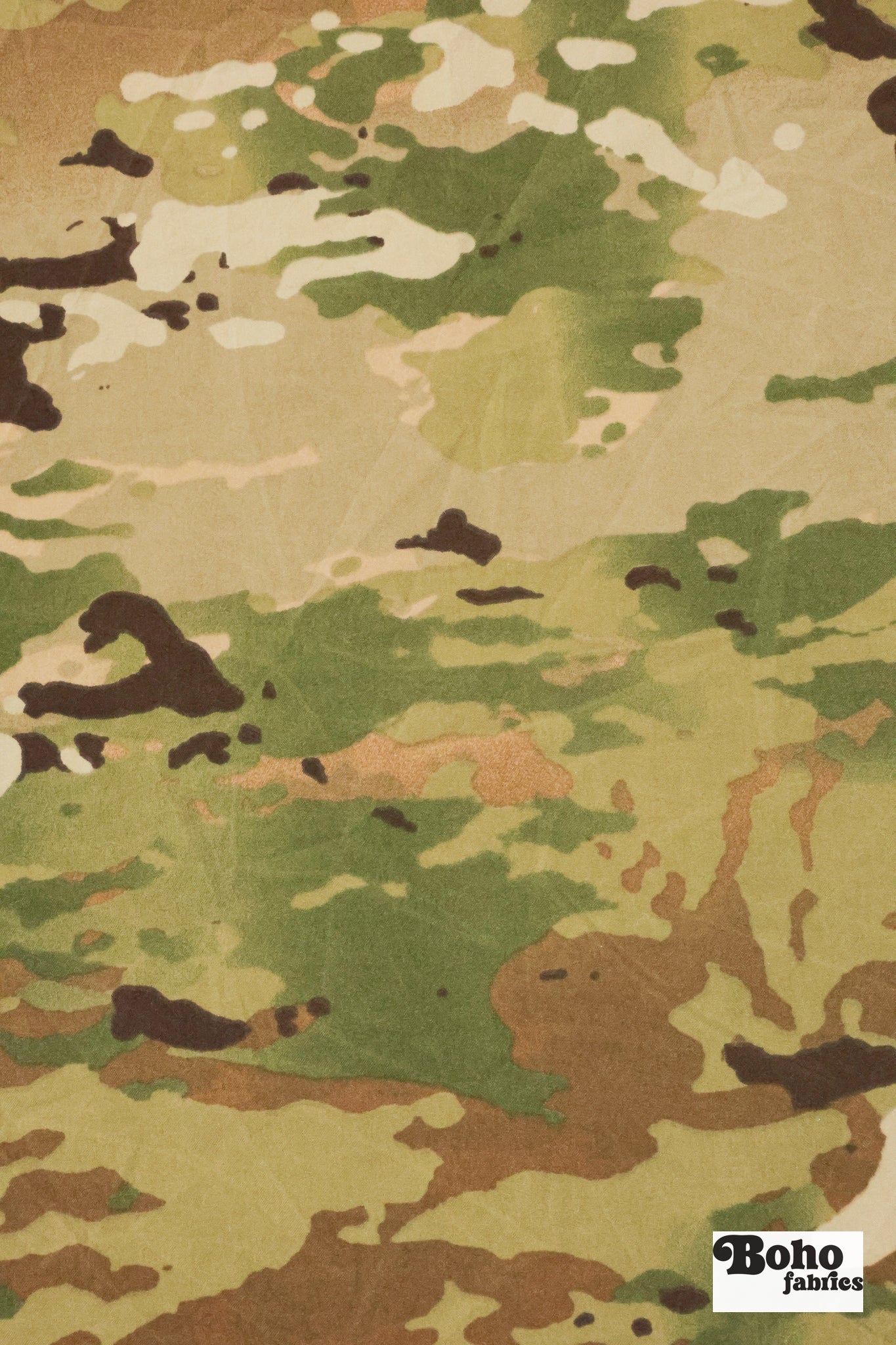 Camo Stretch Woven Fabric, *DEADSTOCK CLOSEOUT* - Boho Fabrics - Woven Fabric