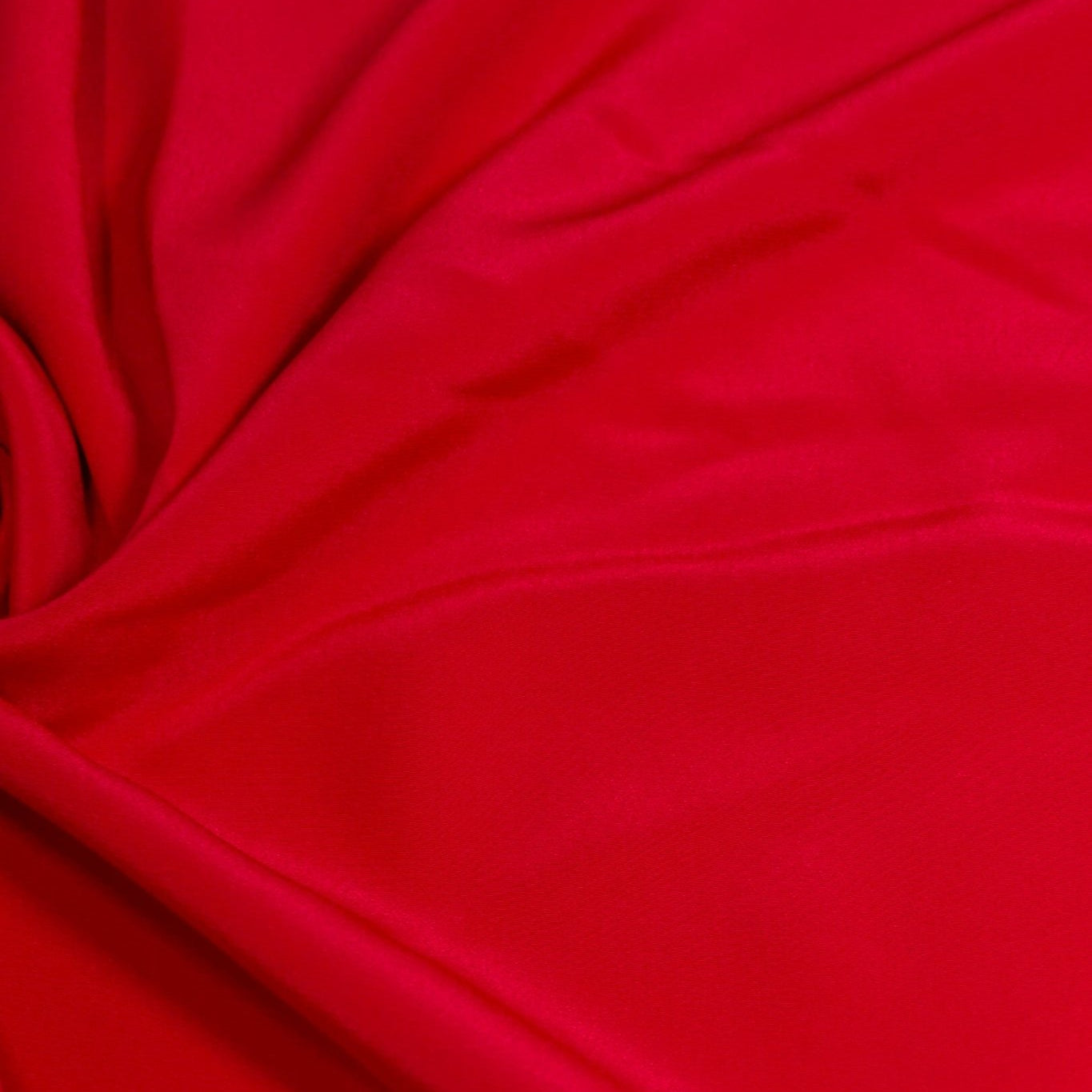 Candy Apple Red, Silk Crepe de Chine Woven Fabric. - Boho Fabrics - Crepe, Woven