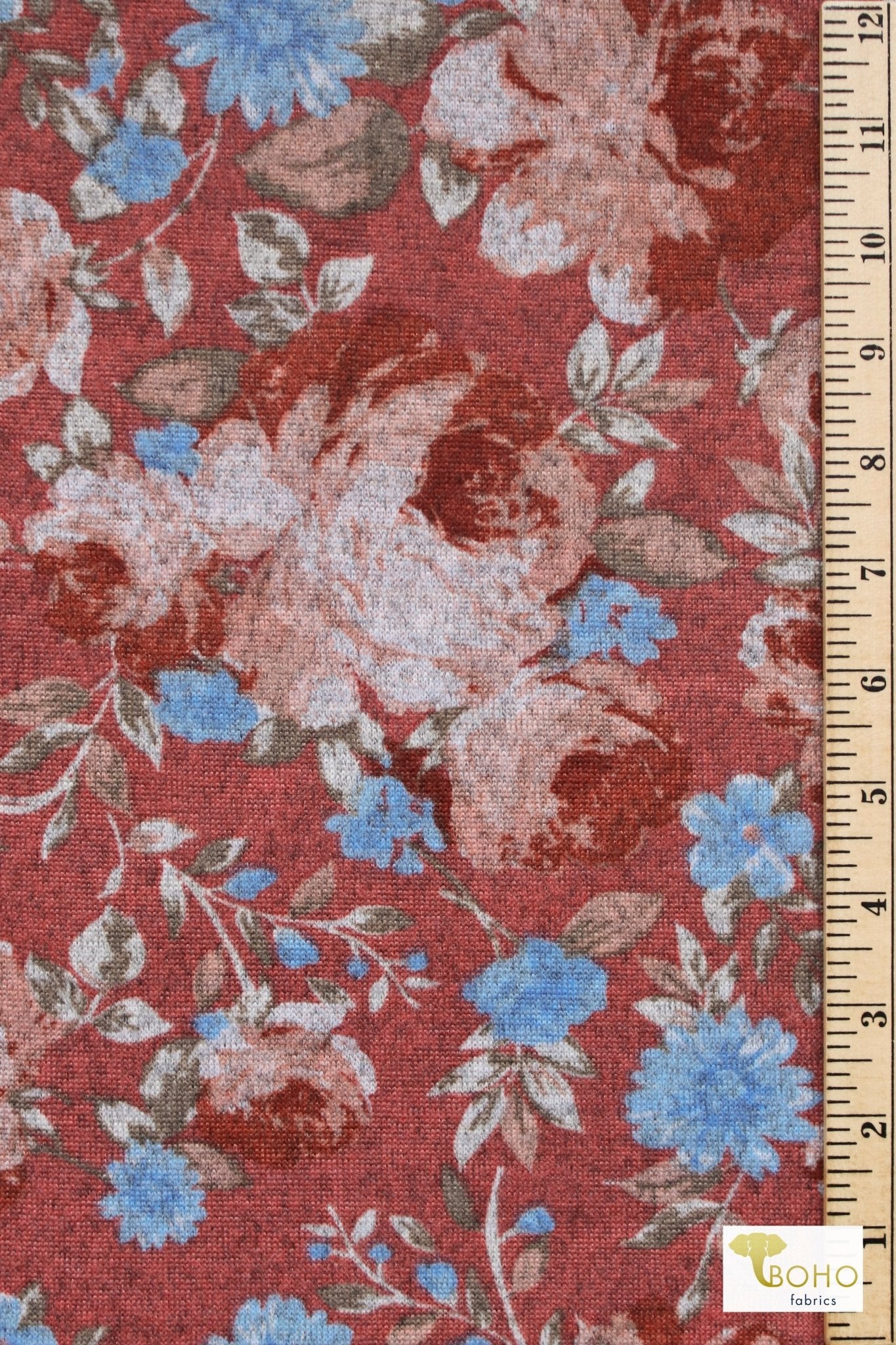 Canyon Rose, Brushed Sweater Knit - Boho Fabrics