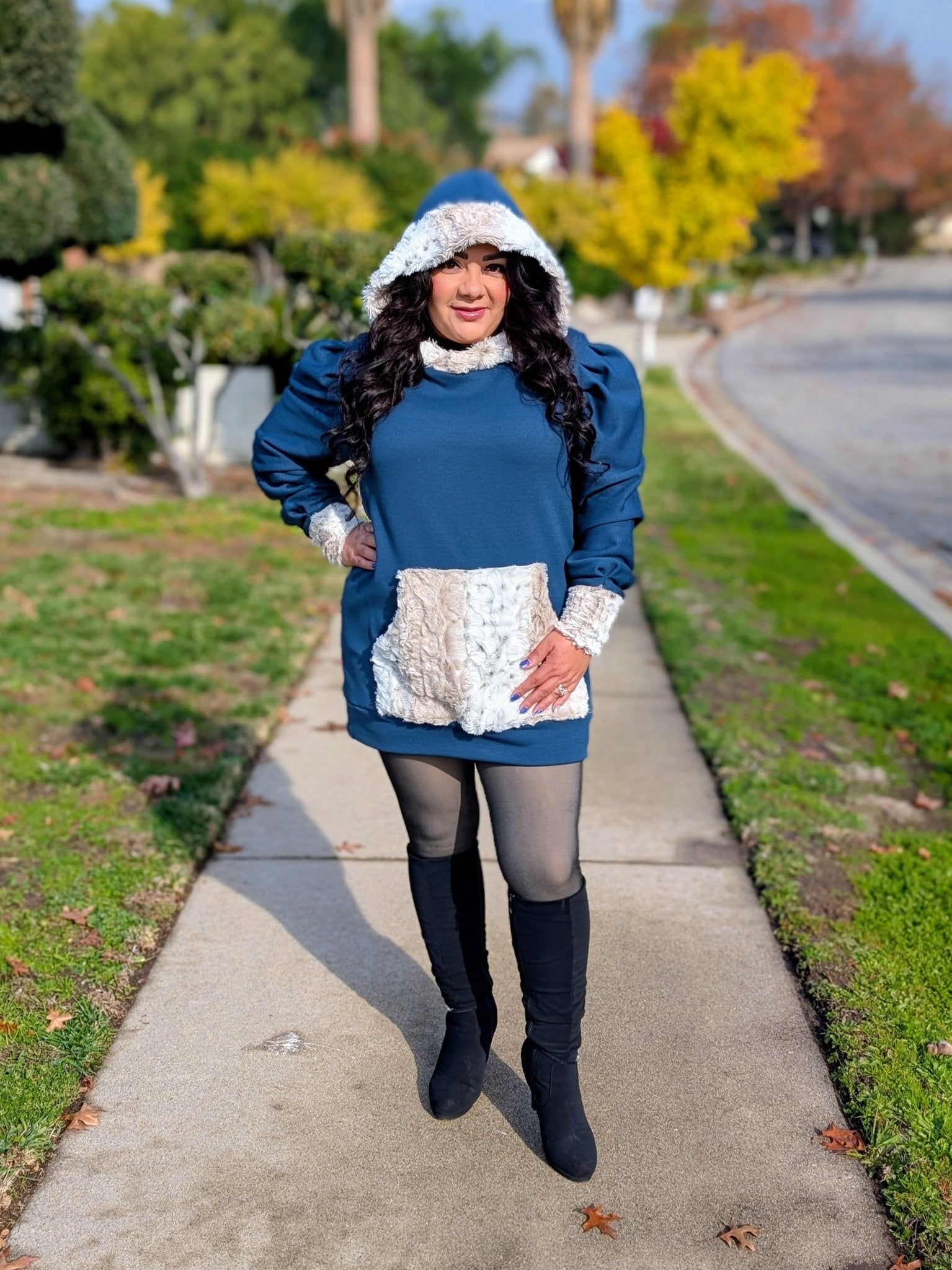 Capri Blue, Power Stretch Pro Fleece - Backed Performance Fabric. 2nds - Boho Fabrics - Performance Fabrics