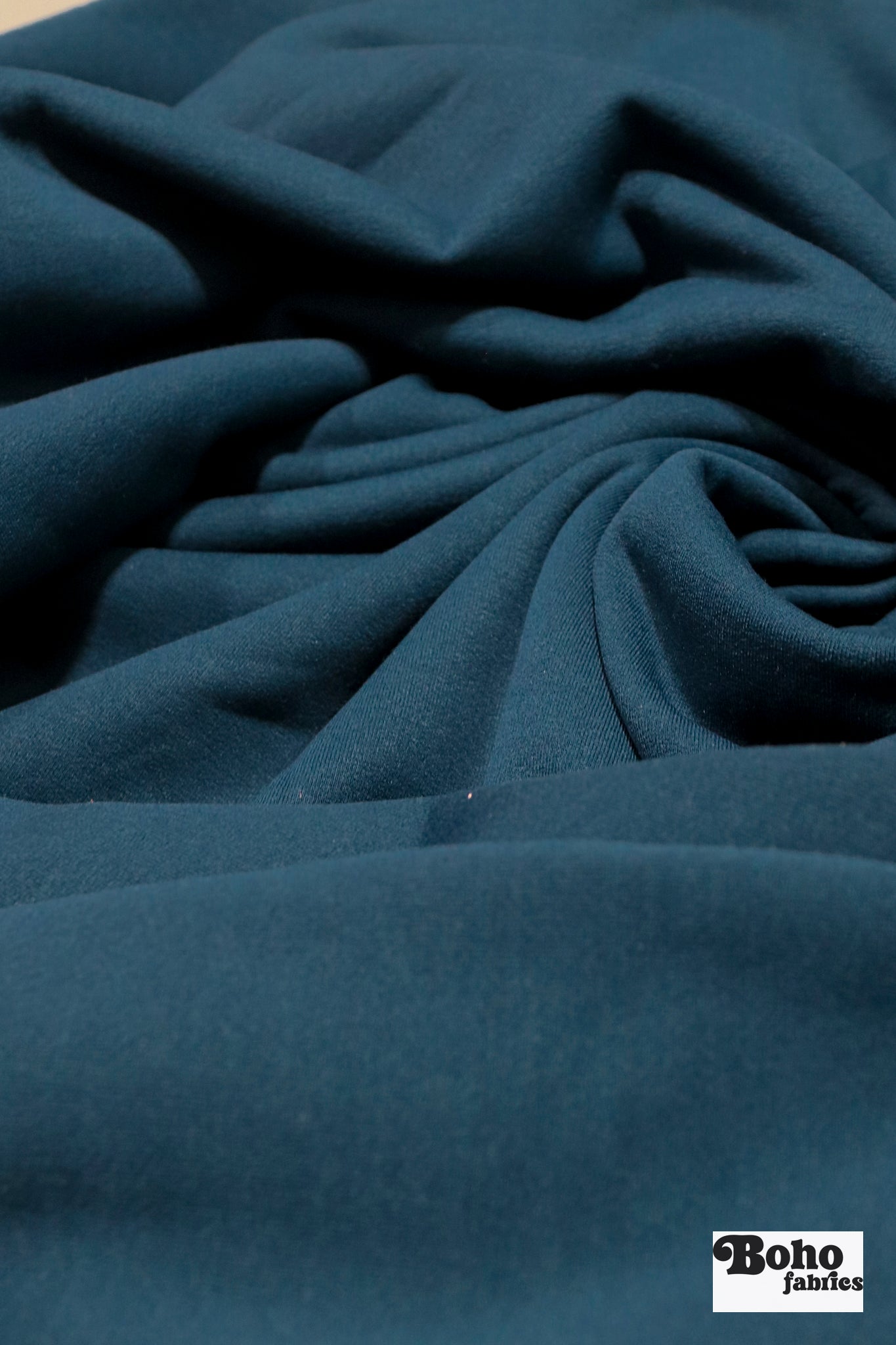 Capri Blue, Power Stretch Pro Fleece - Backed Performance Fabric. 2nds - Boho Fabrics - Performance Fabrics