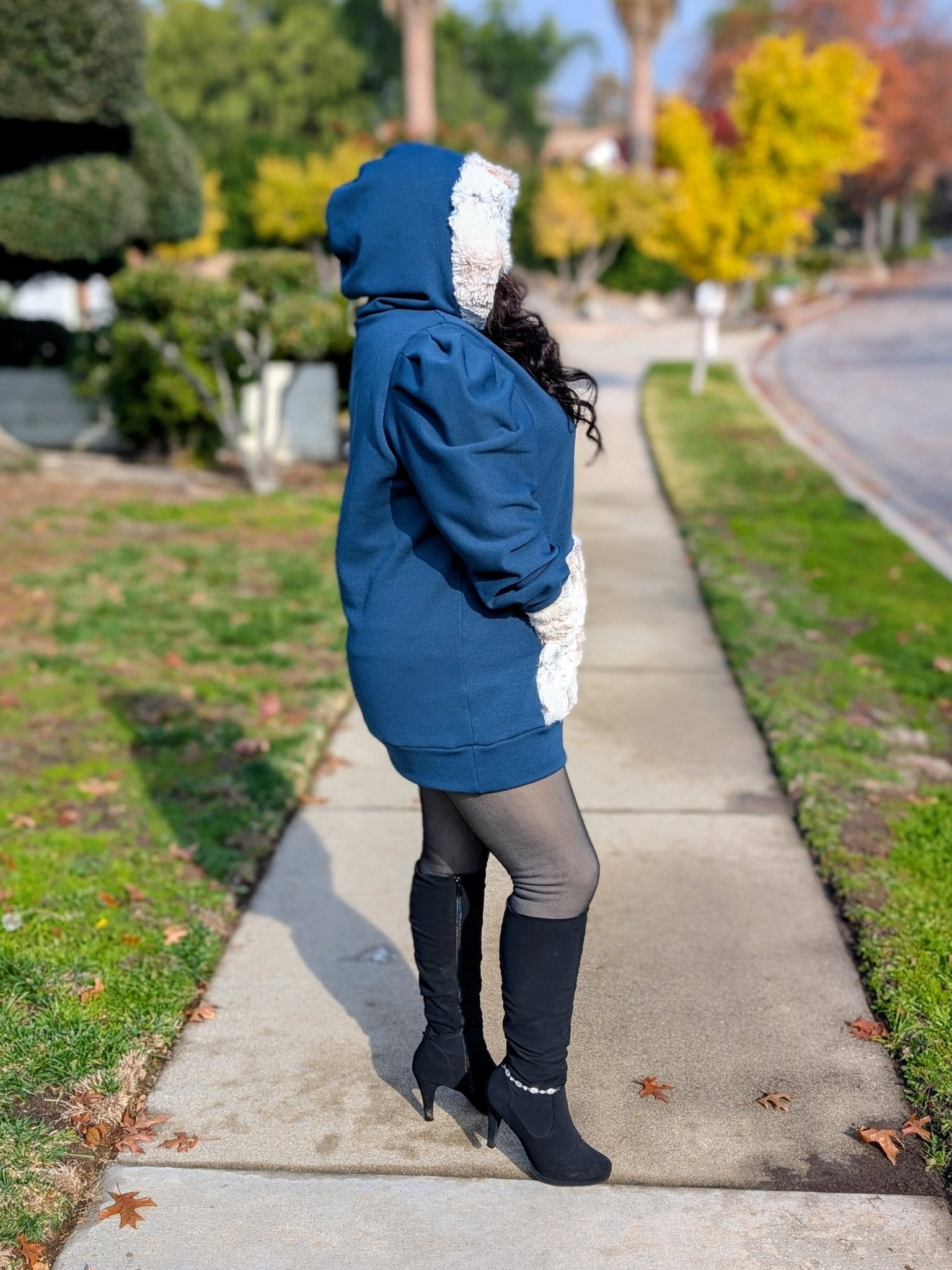 Capri Blue, Power Stretch Pro Fleece - Backed Performance Fabric. 2nds - Boho Fabrics - Performance Fabrics