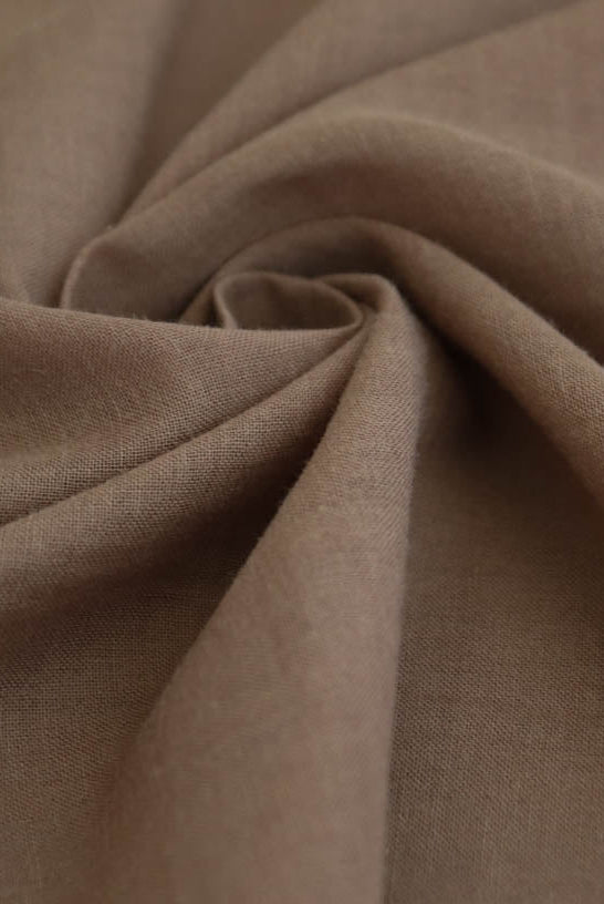 Caramel Brown. Cotton Lightweight Woven Solid Fabric. WV-136-BRWN - Boho Fabrics