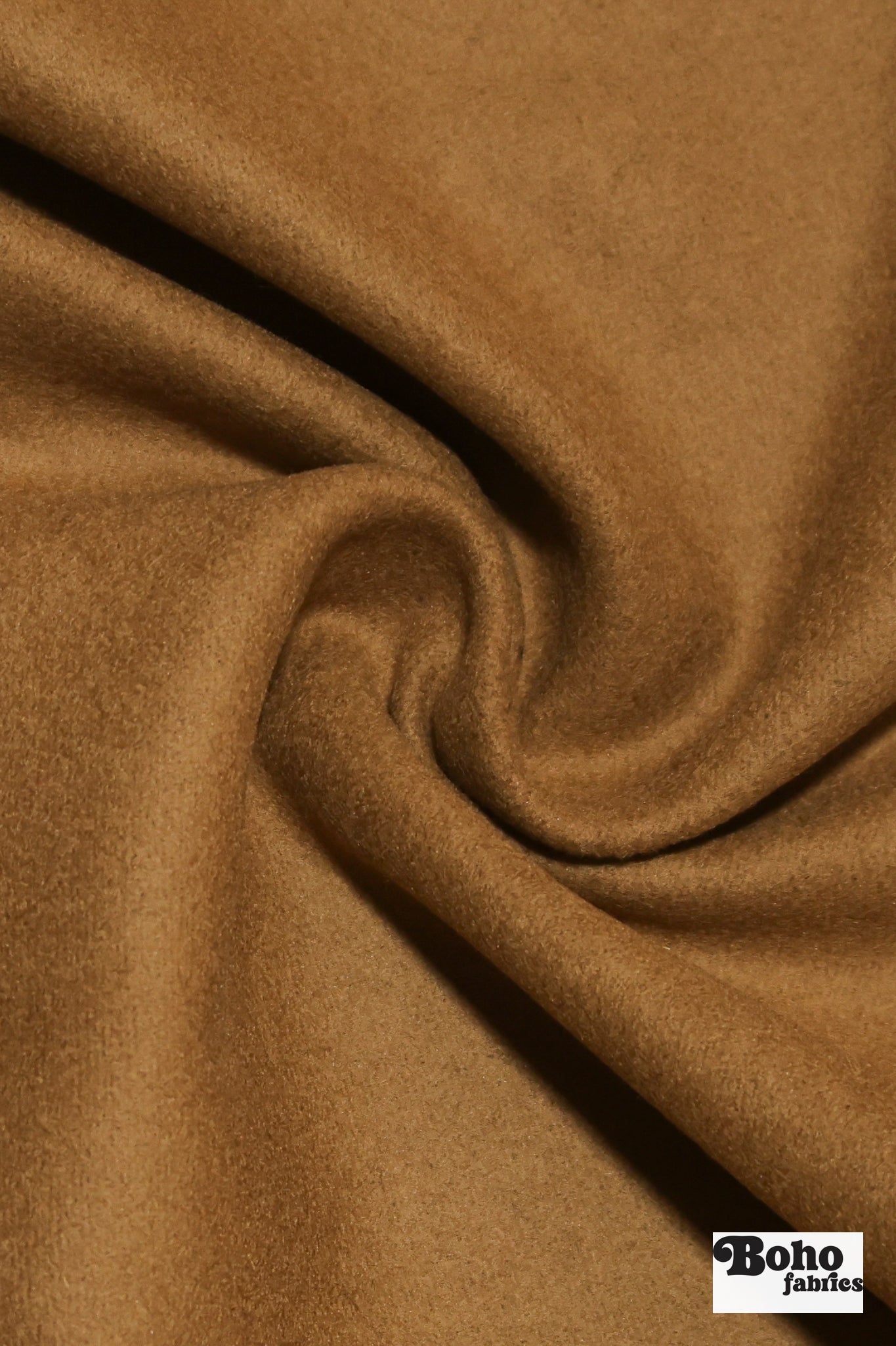Caramel Wool Coating Woven Fabric - Boho Fabrics - Wool Coating, Woven