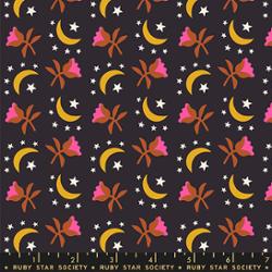 Catnap in Black by Alexia Abegg for Ruby Star Society – 100% Cotton Fabric – RS4133 16 - Boho Fabrics - Quilting Cotton, Woven