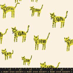 Catnap in Citron by Alexia Abegg for Ruby Star Society – 100% Cotton Fabric – RS4132 11 - Boho Fabrics - Quilting Cotton, Woven