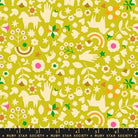 Catnap in Pistachio by Alexia Abegg for Ruby Star Society – 100% Cotton Fabric – RS4131 11 - Boho Fabrics - Quilting Cotton, Woven