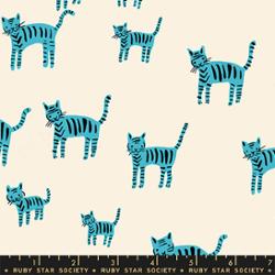 Catnap in Turquoise by Alexia Abegg for Ruby Star Society – 100% Cotton Fabric – RS4132 14 - Boho Fabrics - Quilting Cotton, Woven